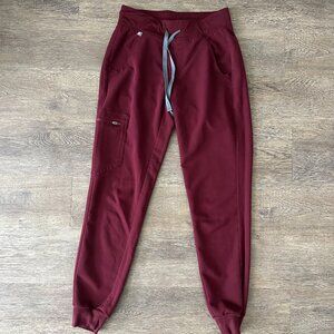 XXS Burgundy Zamora Figs Scrub Bottoms